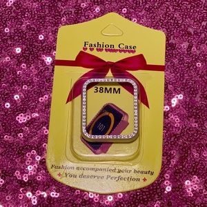 Silver crystal/sequin cover/bumper for Apple Watch